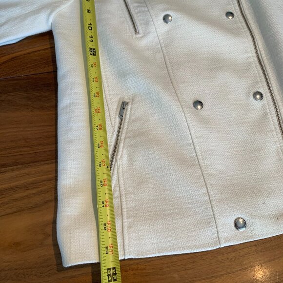 Banana Republic jacket, white, mid weight, adaptable look, sz 12, EUC, - Picture 8 of 16